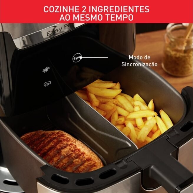 Fritadeira sem Óleo MOULINEX Air Fryer Easy Fry Grill XXL EZ801D10 (6.5L - Preto)