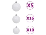 Árvore Natal VIDAXL artificial c/ 300 luzes LED, bolas e neve (210 cm)