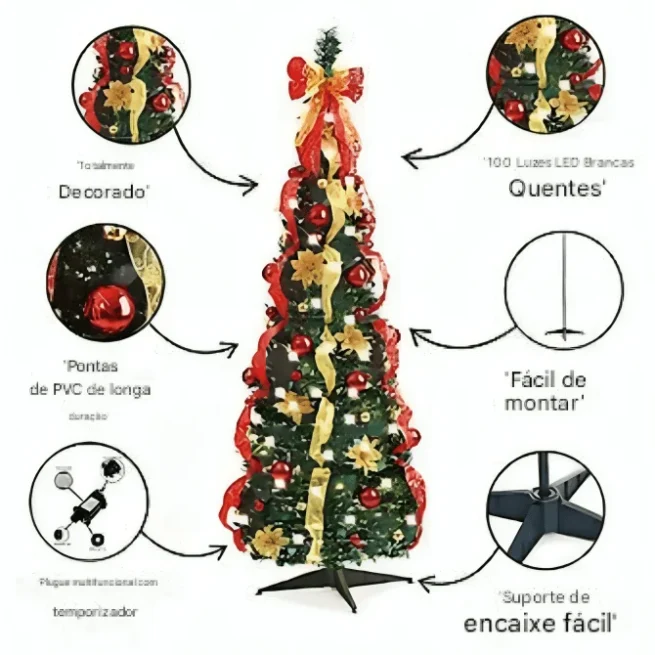 Árvore de Natal + BRINDE EXCLUSIVO DE BLACK FRIDAY