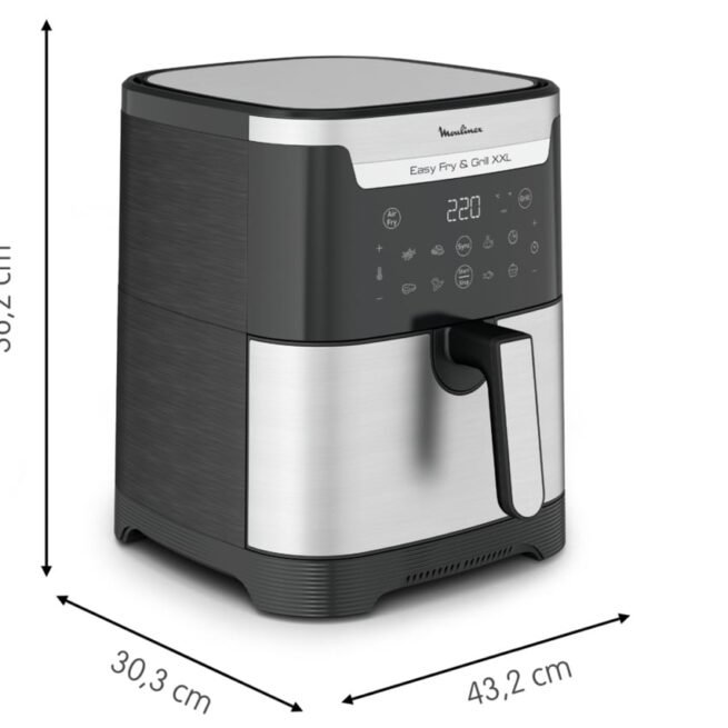 Fritadeira sem Óleo MOULINEX Air Fryer Easy Fry Grill XXL EZ801D10 (6.5L - Preto)