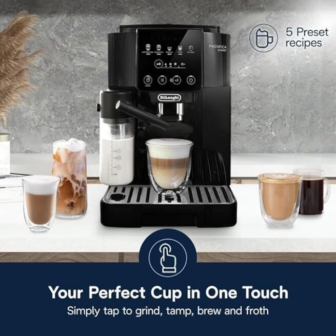 De'Longhi Máquina de café expresso Magnifica Start totalmente automática, preta