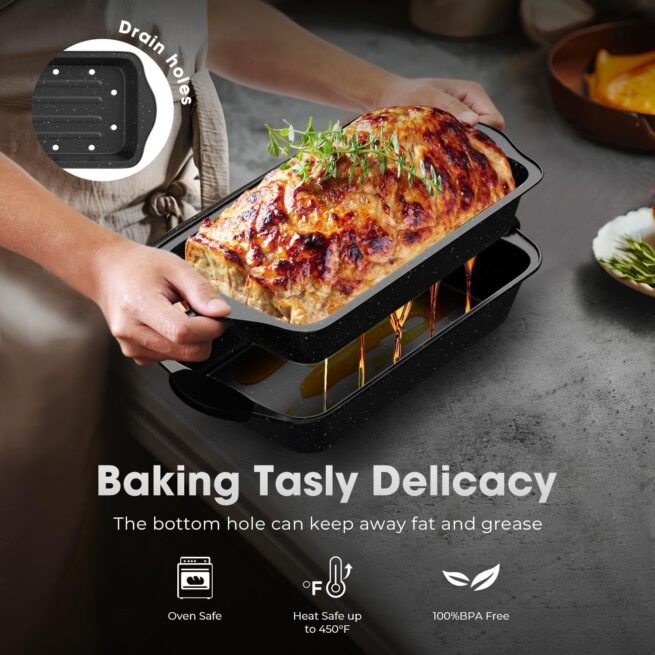 Conjunto de 11 formas antiaderentes de assadeiras empilháveis