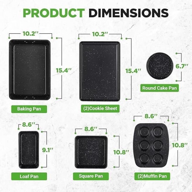 NutriChef Conjunto de assadeiras empilháveis de 8 peças