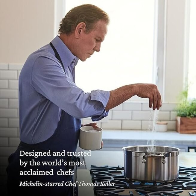 Hestan - Coleção ProBond Conjunto profissional de panelas antiaderentes TITUM de aço inoxidável