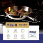 LEGEND COOKWARE Conjunto de panelas de aço inoxidável | 5 camadas, 14 peças, indução, não tóxico, seguro para forno | Melhor 18/8 totalmente revestido