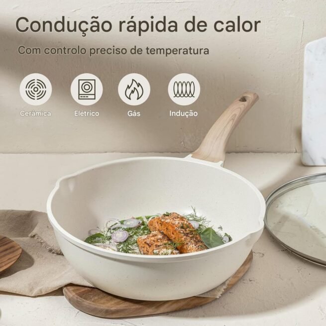 CAROTE Conjunto de 21 panelas e frigideira antiaderente