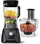 Oster Combo de liquidificador e processador de alimentos com 3 configurações para smoothies, shakes e picar alimentos